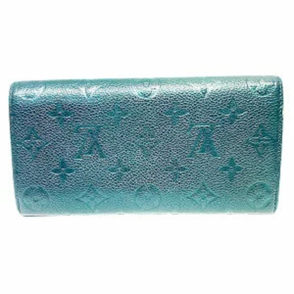 Louis Vuitton Emilie Portefeuille Empreinte Monogram Wallet Long Brown